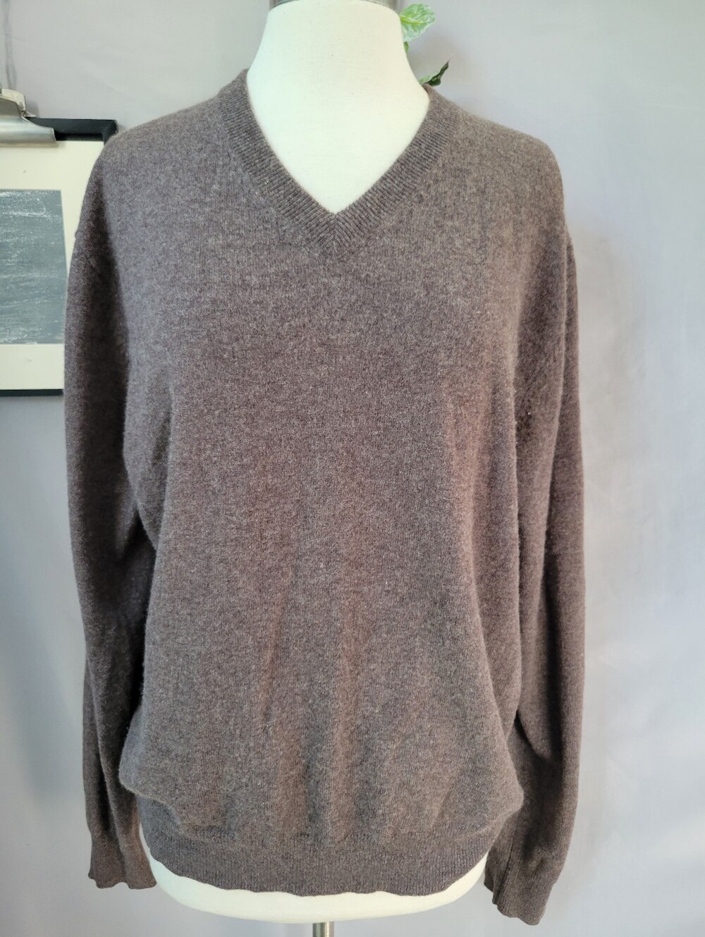 The Cashmere Project V Neck Pullover Sweater Jumper Brown XL